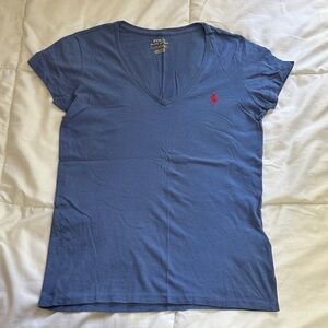 Polo by Ralph Lauren Women's Short Sleeve Blue Tee